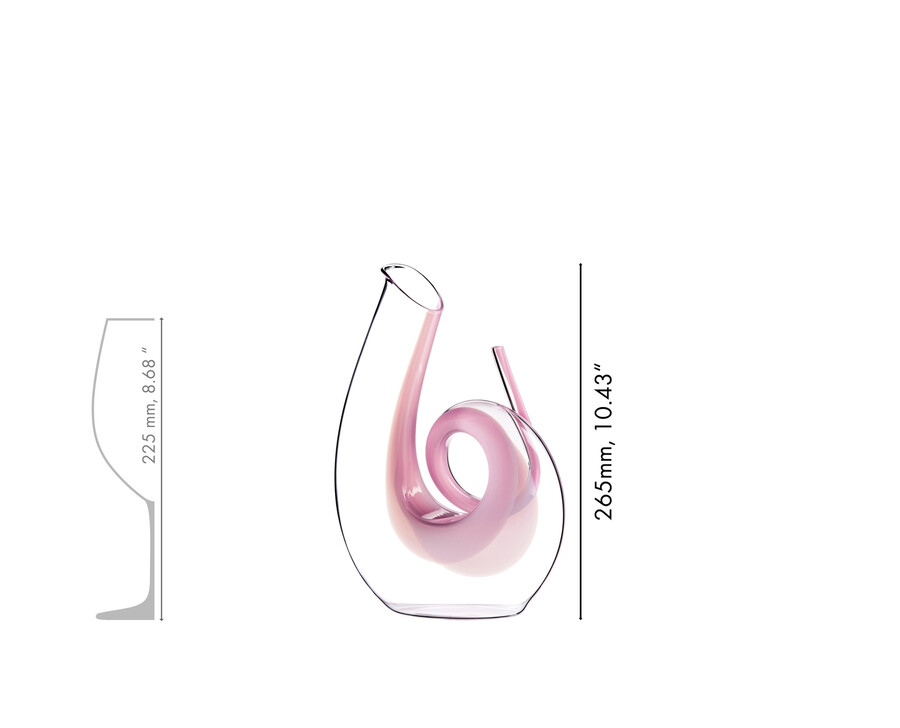 decanter riedel curly - rosa