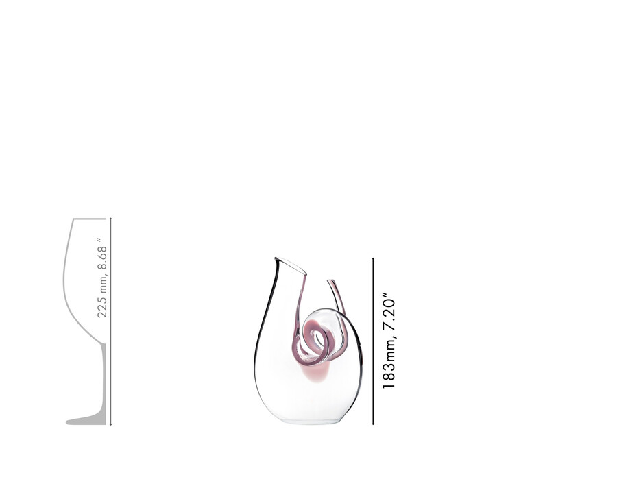 riedel curly mini decanter - rosa