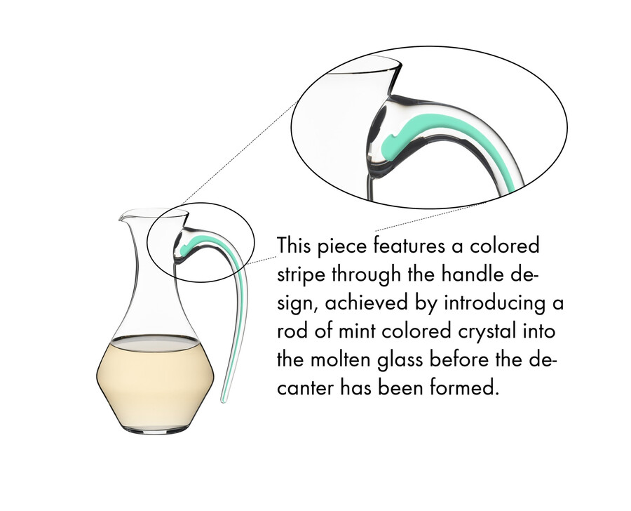 riedel fatto a mano decanter cabernet - menta