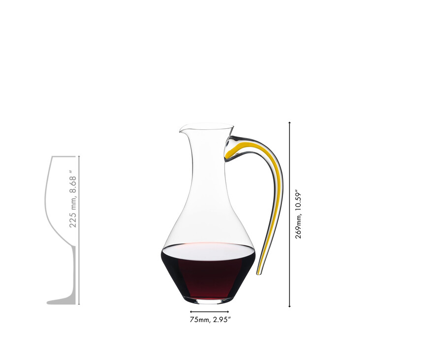riedel fatto a mano cabernet magnum decanter - giallo