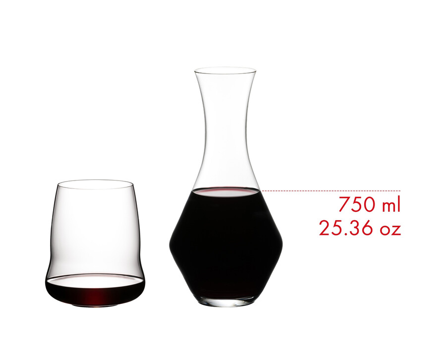 sl riedel stemless wings cabernetmerlot decanter