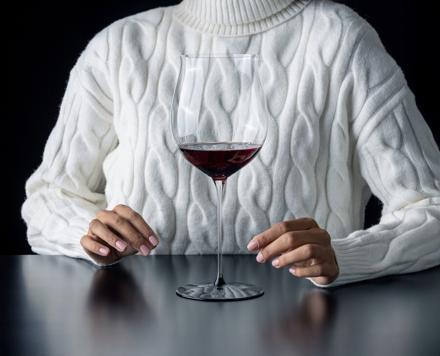 riedel fatto a mano cravatta nera borgogna grand cru