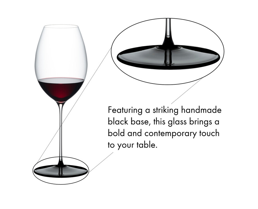 riedel fatto a mano cravatta nera hermitage