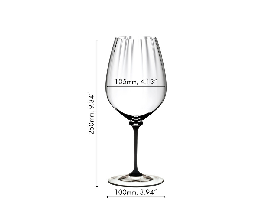 riedel fatto a mano performance cabernetsauvignon - gambo nero