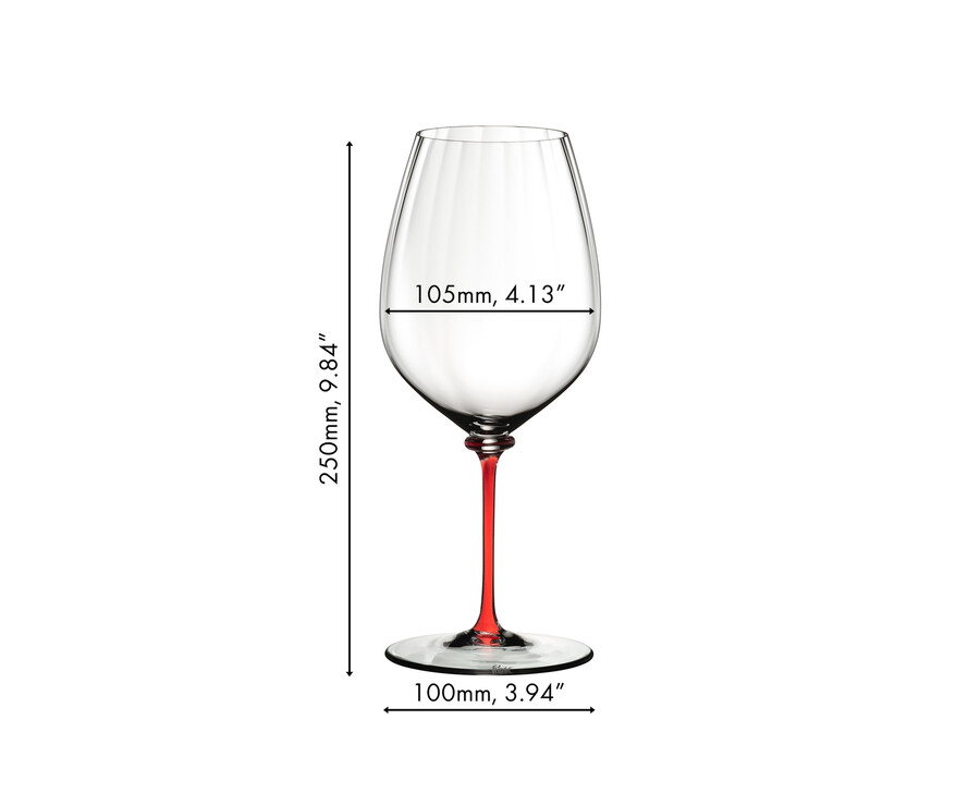 riedel fatto a mano performance cabernetsauvignon - gambo rosso