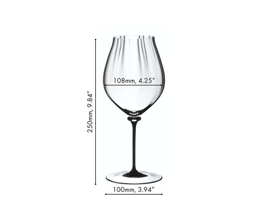 riedel fatto a mano performance pinot nero - gambo nero