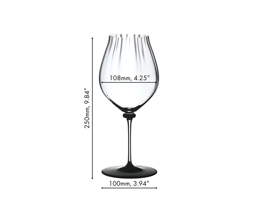 riedel fatto a mano performance pinot nero - base nera