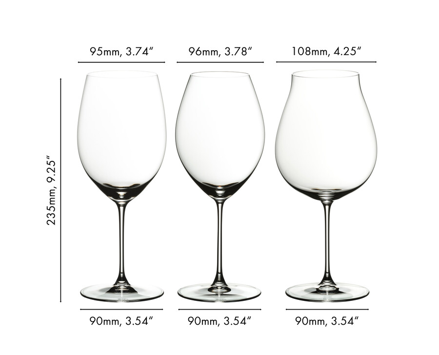 set degustazione vino rosso riedel veritas