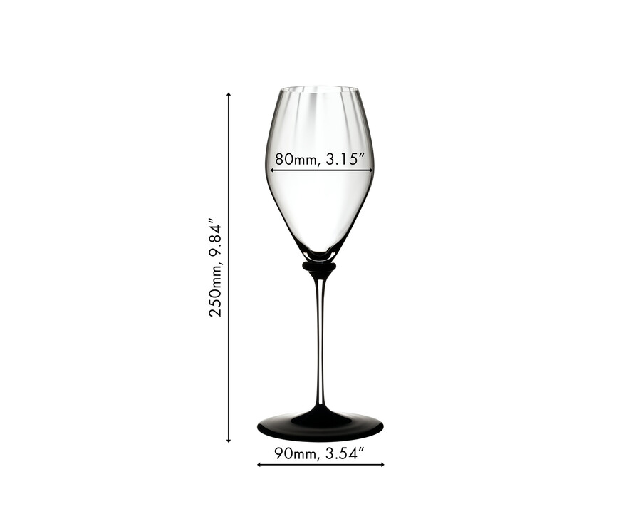 calice da champagne riedel fatto a mano performance - base nera