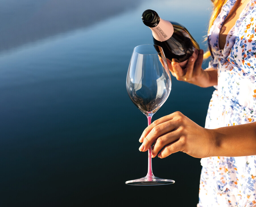 riedel fatto a mano bicchiere da vino champagne - malva