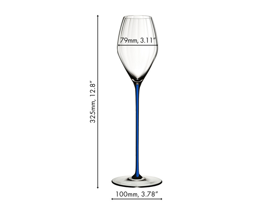 bicchiere da champagne ad alte prestazioni riedel - blu scuro