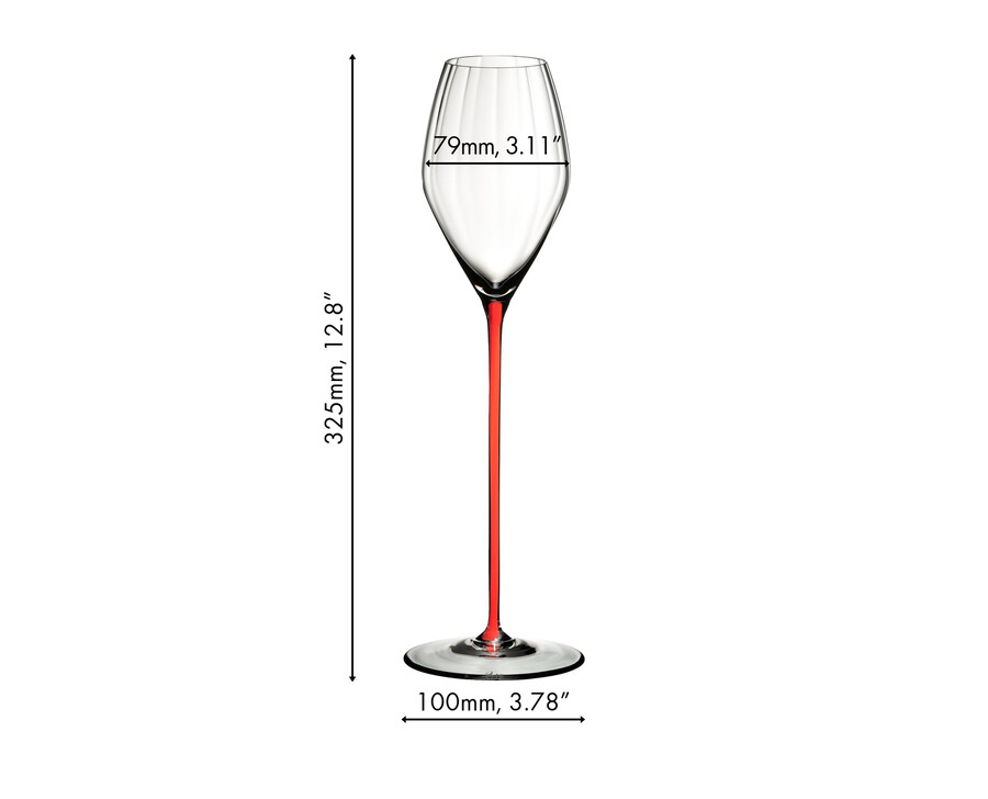 bicchiere da champagne ad alte prestazioni riedel - rosso