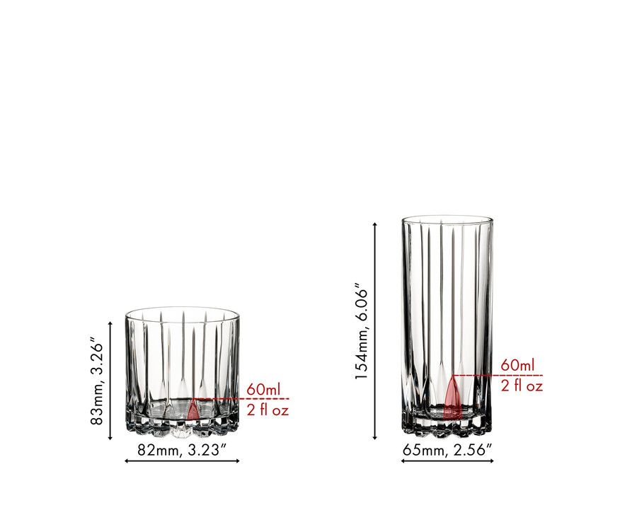 set di bicchieri riedel drink specific rocks highball