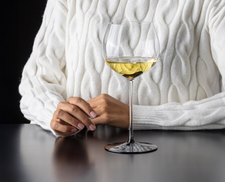 riedel fatto a mano cravatta nera chardonnay