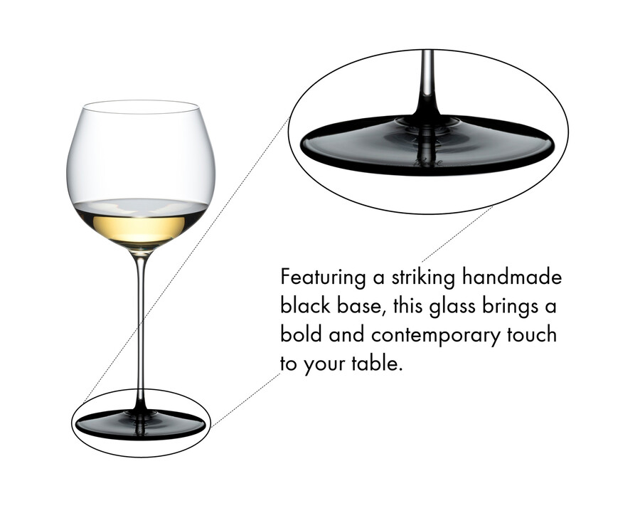 riedel fatto a mano cravatta nera chardonnay