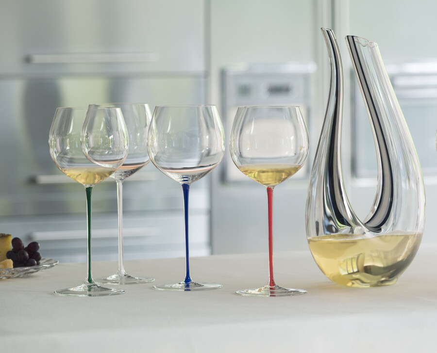 riedel fatto a mano oaked chardonnay - blu scuro